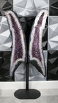 crystals healing Amethyst Butterfly Wings On Custom Metal Stand Crystalz.com