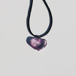 crystals healing Amethyst Heart Necklace Crystalz.com