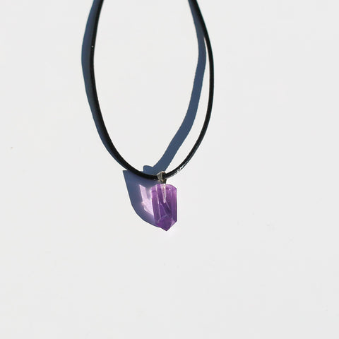crystals healing Amethyst Point Necklace Crystalz.com