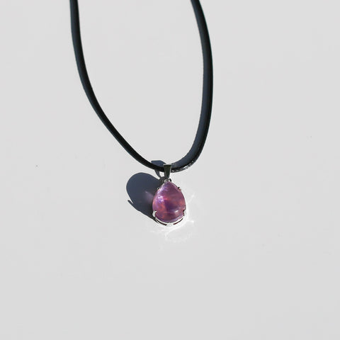 crystals healing Amethyst Prong Necklace Crystalz.com