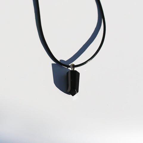crystals healing Black Obsidian Point Necklace Crystalz.com
