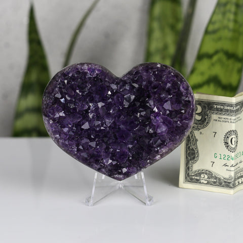 crystals healing Deep Purple Amethyst Heart Crystalz.com