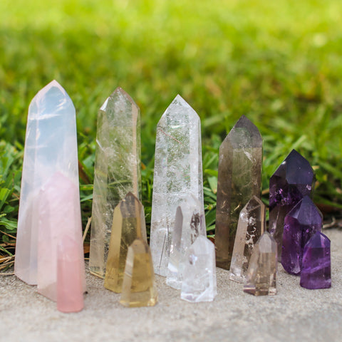 crystals healing Descending Custom Cut Tower Bundle Crystalz.com