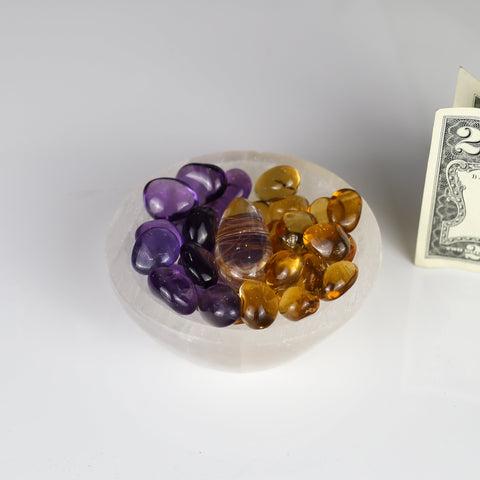 crystals healing Facet Jewelry Ready Amethyst and Natural Citrine Nuggets 1 Piece Crystalz.com