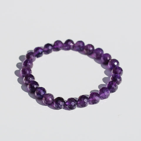 crystals healing Faceted Amethyst Bracelet Crystalz.com