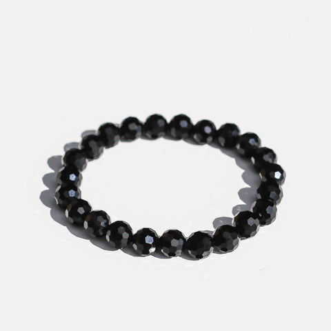 crystals healing Faceted Black Onyx Bracelet Crystalz.com