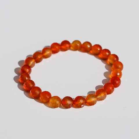 crystals healing Faceted Carnelian Bracelet Crystalz.com