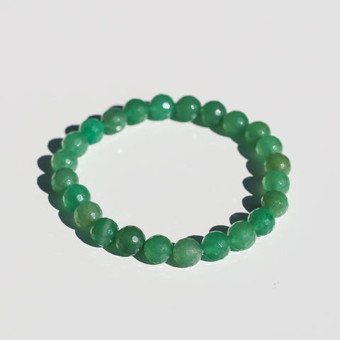 crystals healing Faceted Green Aventurine Bracelet Crystalz.com