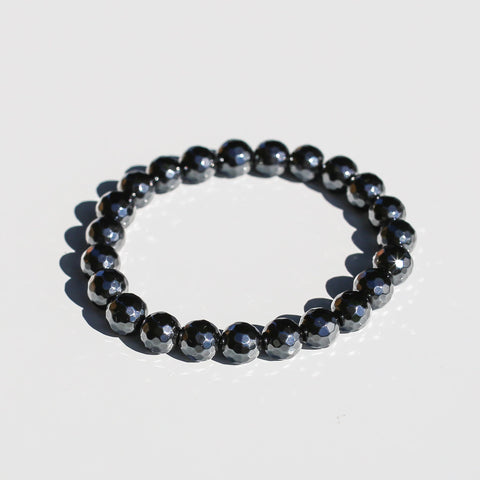 crystals healing Faceted Hematite Bracelet Crystalz.com