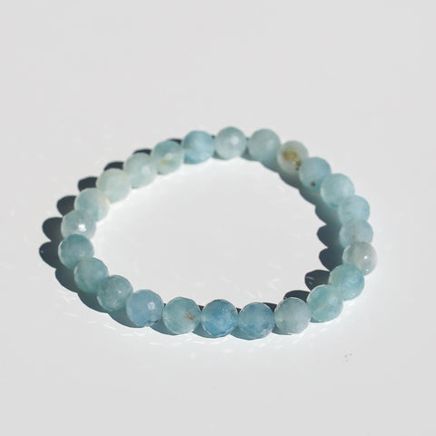 crystals healing High Quality Faceted Aquamarine Bracelet Crystalz.com