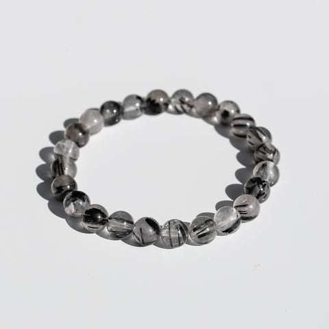 crystals healing High Quality Tourmalated Quartz Bracelet Crystalz.com