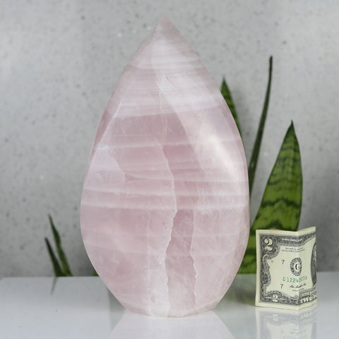 crystals healing Massive Rose Quartz Flame Crystalz.com