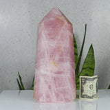 crystals healing Massive Rose Quartz Tower Crystalz.com