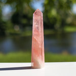 crystals healing Rare Deep Tall Pink Brazil Rose Quartz Crystalz.com