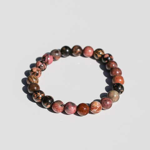 crystals healing Rhodonite Bracelet Crystalz.com