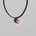 crystals healing Rose Quartz Prong Necklace Crystalz.com