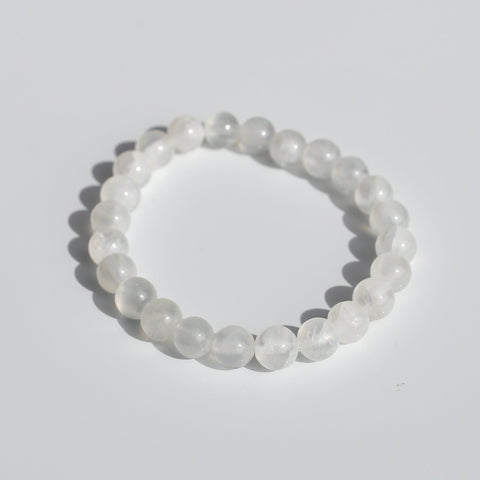 crystals healing Selenite Bracelet Crystalz.com