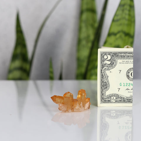 crystals healing Tangerine Quartz Cluster Crystalz.com
