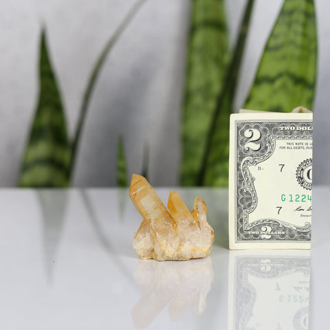 crystals healing Tangerine Quartz Cluster Crystalz.com