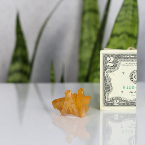crystals healing Tangerine Quartz Cluster Crystalz.com